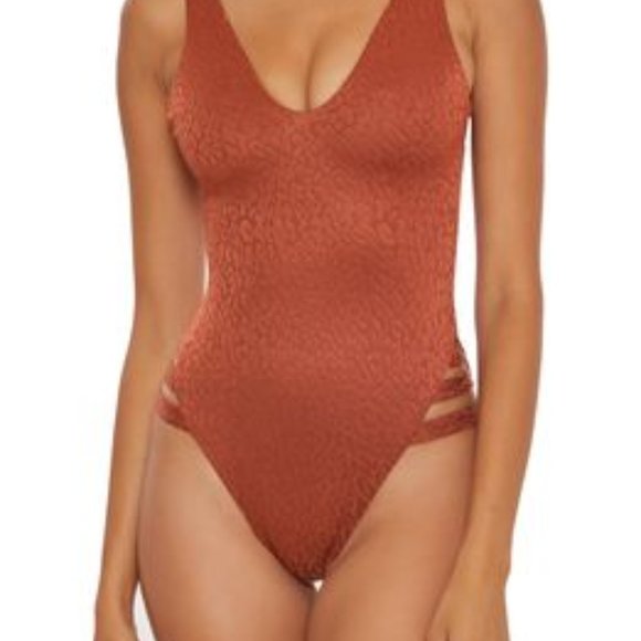 BECCA Swimwear | Bronzed Plunge - Picture 1 of 4